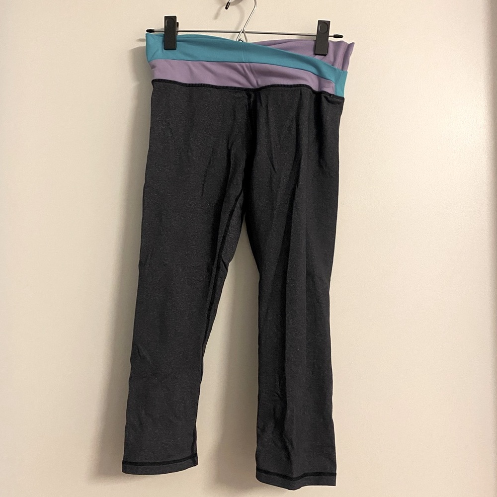 Lululemon wrap waist blue/purple/dark gray legging/yoga pants